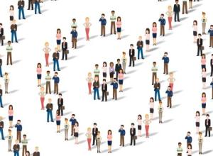 AE模板-25个卡通人物字体编队组成图标ICON动画