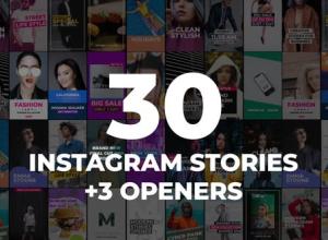 FCPX插件-30个竖屏INS故事包网络视频包装动画