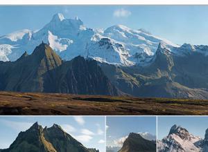 838组冰岛广阔山脉高清图片素材