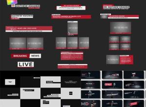 FCPX插件-三套社交媒体视频电视节目包装标题排版字幕条动画