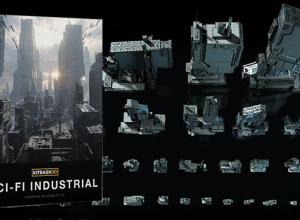 未来科幻楼房建筑3D模型OBJ/FBX/MAX格式