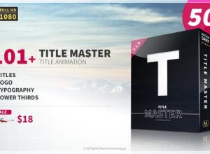 AE模板-101+现代时尚文字标题字幕条动画The Text