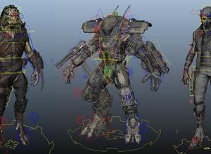 Maya游戏人物角色骨骼绑定动画视频教程