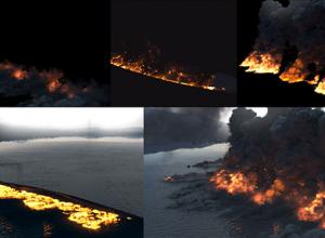 Houdini FX模拟战舰爆炸火焰流体烟雾特效教程