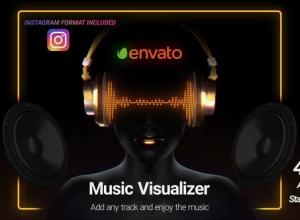 AE模板-音乐视频音频频谱音乐可视化动画