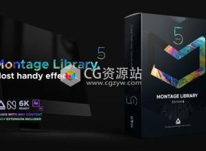 AE脚本-1000组蒙太奇视频特效合成转场预设调色漏光噪波扭曲更新V5