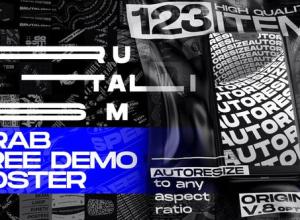 AE模板-动感海报背景无限循环文字排版动画