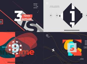 AE模板-创意图形电视新闻栏目倒计时MG动画