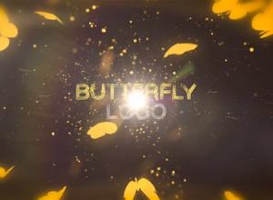 FCPX-优雅标志显示蝴蝶飞舞logo动画