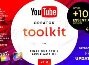 FCPX插件-135个社交网络媒体信息栏点赞关注收藏标题动画工具包