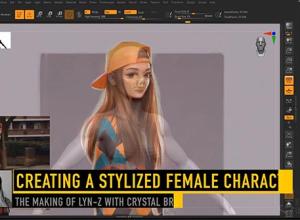 Maya/ZBrush个性女孩建模雕刻完整工作流程教程
