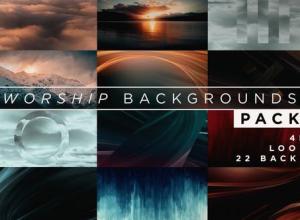 AE模板-22个4K循环背景动画 Worship Backgrounds Pack
