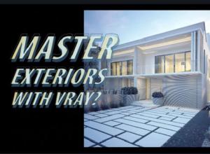 Vray室外建筑场景渲染3DS MAX教程+英文字幕