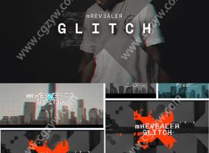 FCPX插件-30组Logo毛刺失真扭曲撕裂文字标题视频场景动画预设