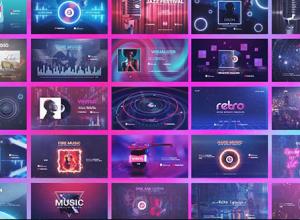 AE模板-横竖屏抖音短视频音乐波形节奏可视化工具包