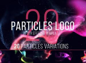 AE模板-20组精美独特粒子流动logo动画+视频素材