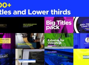 AE模板-200+时尚文字标题排版字幕条动画