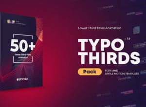FCPX插件-50个创意彩色文字标题字幕条动画预设 + 使用教程