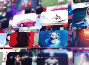 AE模板-快速幻灯片动态照片墙logo动画视频片头