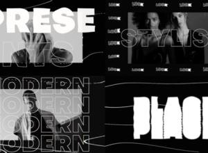 FCPX模板-文字扭曲小故障时尚都市视频包装片头