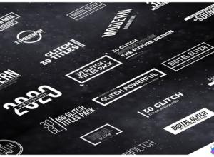 FCPX-30组数字小故障文字标题动画预设