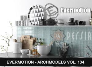 40组高品质室内道具厨房用品3D模型 Archmodels vol. 134