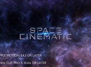 FCPX模板-宇宙太空星云文字标题电影预告片片头