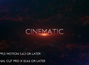 FCPX模板-大气电影预告片标题粒子背景文字宣传片头