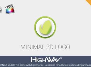 FCPX插件-简单干净时尚反光三维Logo动画