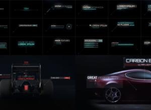 AE模板-科技感箭头脚注呼叫指示线文字标题排版动画