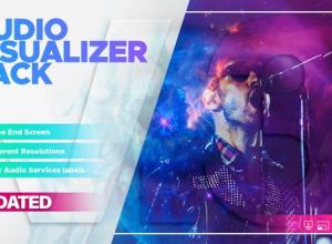 AE模板-音频可视化播放器工具包专辑封面动画