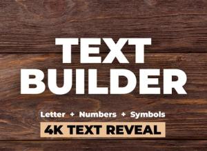 AE模板-文字生成器英文字母文字标题书写动画