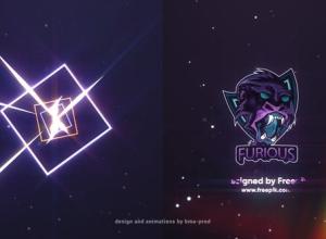 AE模板-星光条纹图形光效汇聚Logo动画