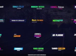 AE模板-20个多彩故障自动调整大小框标题动画