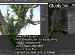 藤蔓生长3ds Max插件 Gtools Ivy Generator v0.79