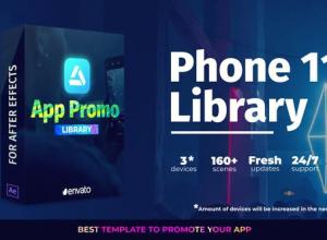 AE模板-E3D Phone 11应用演示手机APP宣传动画片头