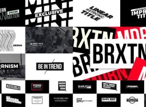 FCPX插件-时尚文本动画创意定格文字标题字幕条动画