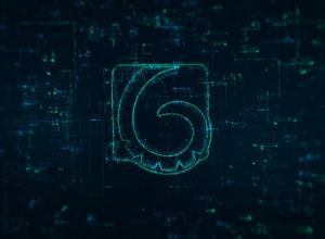 AE模板-科技感粒子网络技术描边Logo动画 Digital IT Logo