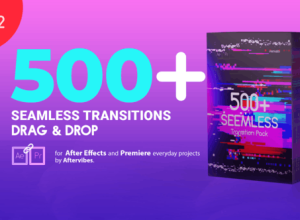 AE模板-500种故障图形遮罩光效分割旋转缩放视频转场预设