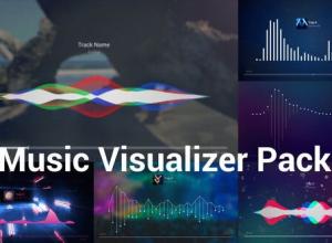 AE模板-33组创意音乐可视化音乐波形节奏感动画工具包
