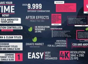 AE模板-20种现代简洁文字标题字幕条设计动画