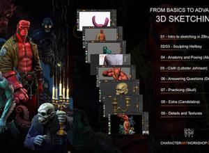 ZBrush地狱男爵角色数字雕刻完整实例制作视频教程
