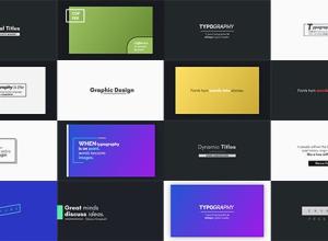 AE模板-简洁动态文字标题排版字幕动画 Titles