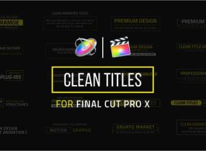 FCPX插件-20个简洁文字标题排版字幕动画