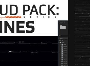 AE模板-科技感线条HUD数据点网格元素动画
