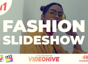 FCPX插件-时尚幻灯片图片文字包装片头模板