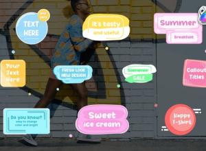 FCPX插件-10组卡通标注标题文本动画