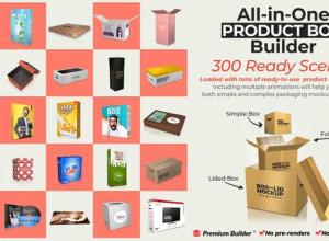 AE脚本+模板-多合一产品商品三维盒子包装介绍动画工具包