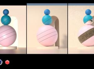 Redshift灯光材质纹理贴图C4D教程