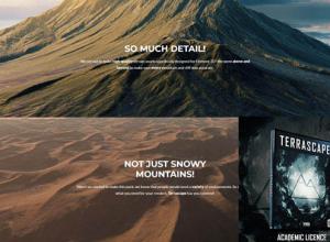 E3D高山雪山外星地表地形模型预设Element 3D